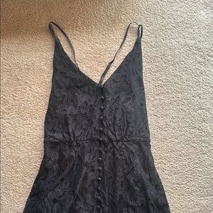 Lacey black button up dress